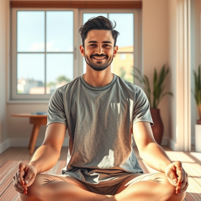 guy meditating
