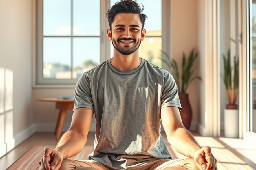 guy meditating